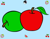 Dibujo Dos manzanas pintado por yenny29