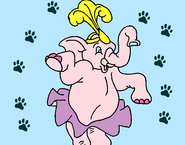 Dibujo Elefante bailando pintado por noabuisan