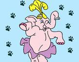 Dibujo Elefante bailando pintado por noabuisan