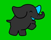Dibujo Elefante bailarín pintado por brigith27