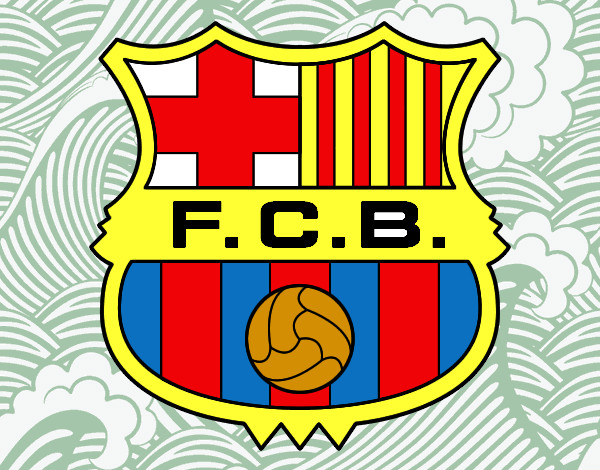 Dibujo Escudo del F.C. Barcelona pintado por Nancyjbg