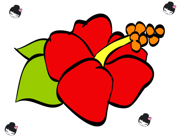 Dibujo Flor de lagunaria pintado por ireneml