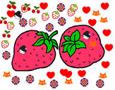 Dibujo fresas pintado por AvrilIxch