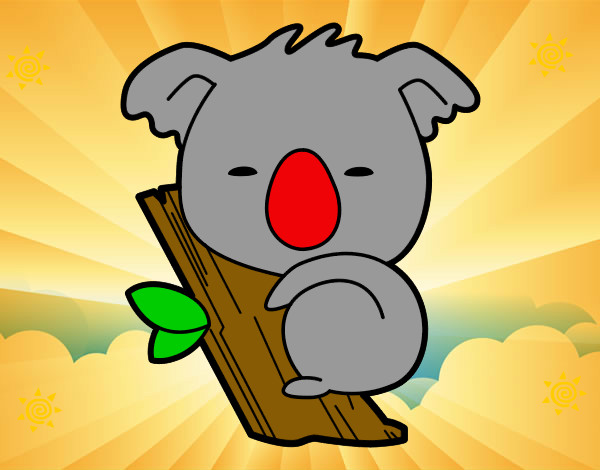Dibujo Koala bebé pintado por davitd