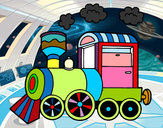 Dibujo Locomotora de vapor pintado por arabe