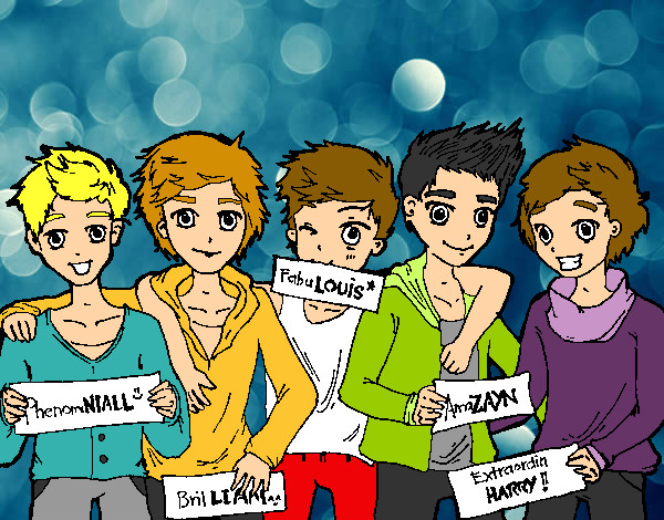 Dibujo Los chicos de One Direction pintado por Javiier