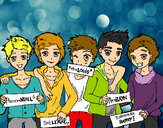 Dibujo Los chicos de One Direction pintado por Javiier