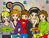 Dibujo Los chicos de One Direction pintado por tita99