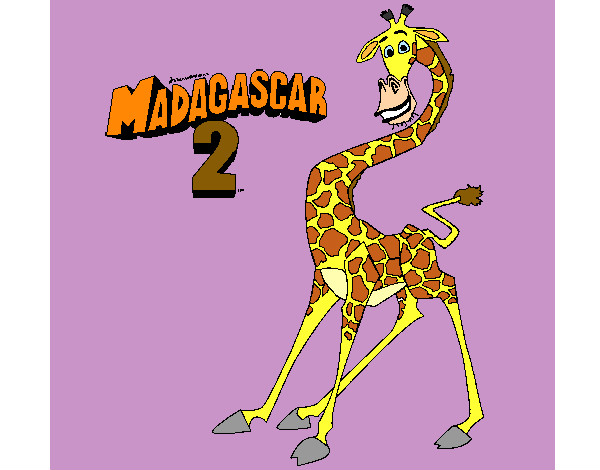Dibujo Madagascar 2 Melman pintado por rebeca1