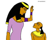 Dibujo Madre e hijo egipcios pintado por lilima