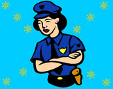 Dibujo Mujer policía pintado por dacota