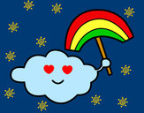 Dibujo Nube con arcoiris pintado por Anichi2000