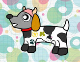 Dibujo Perro-vaca pintado por ione