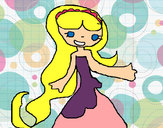 Dibujo Princesa con el pelo largo pintado por DiamondIre