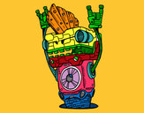 Dibujo Robot Rock and roll pintado por JOAQUITO
