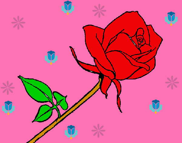 Dibujo Rosa pintado por juandiaz