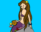 Dibujo Sirena con caracola pintado por DiamondIre