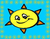 Dibujo Sol sonriente pintado por leonora900