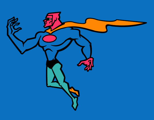 Dibujo Superhéroe poderoso pintado por Ibrahim