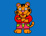 Dibujo Tigre vestido pintado por MariPita