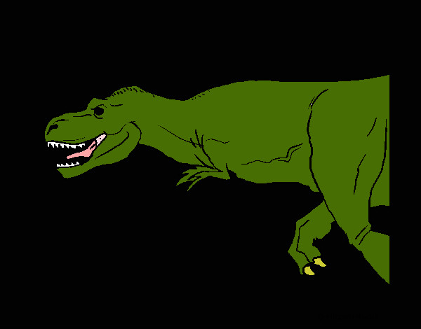 Dibujo Tiranosaurio rex pintado por ironx741