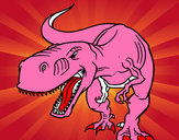 Dibujo Tiranosaurio Rex enfadado pintado por Sebas07