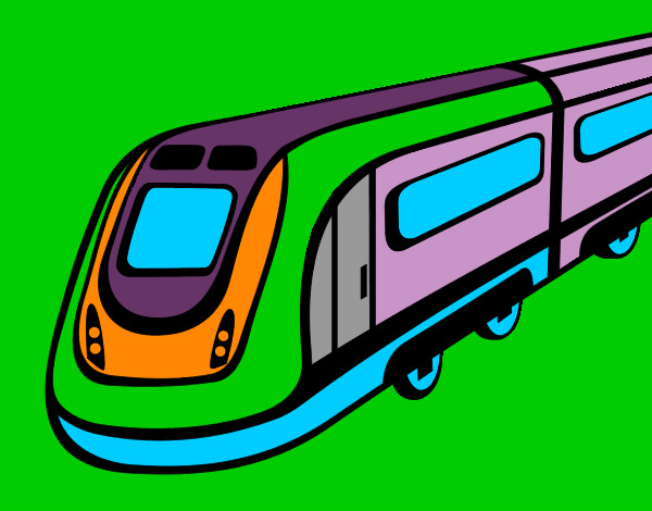 Dibujo Tren de alta velocidad pintado por xene6