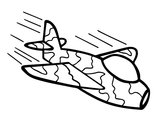 Dibujo Avión de camuflaje pintado por scalibur