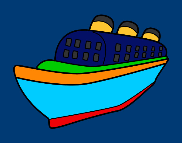 Dibujo Barco transatlántico pintado por chykys