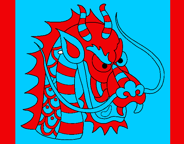 Dragon azul y rojo 
