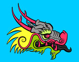 Dibujo Cabeza de dragón rojo pintado por ramses1