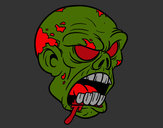 Dibujo Cabeza de zombi pintado por bartololeo