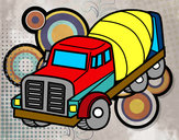 Dibujo Camión hormigonera pintado por eilee