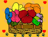 Dibujo Cesta de flores 12 pintado por eli123