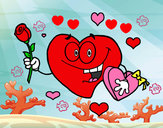 Dibujo Corazón con caja de bombones pintado por nayeli19