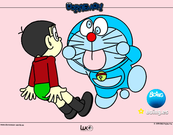 Dibujo Doraemon y Nobita pintado por sheylahd