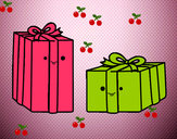 Dibujo Dos regalos pintado por azcano
