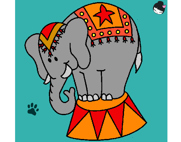Dibujo Elefante actuando pintado por Feer12