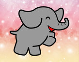 Dibujo Elefante bailarín pintado por hapiest