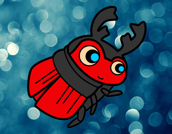Dibujo Escarabajo pelotero pintado por carime