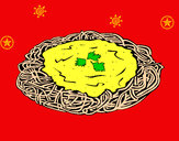 Dibujo Espaguetis con queso pintado por Liamyoly