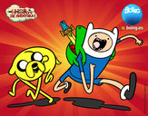 Dibujo Finn y Jake pintado por Dahiry