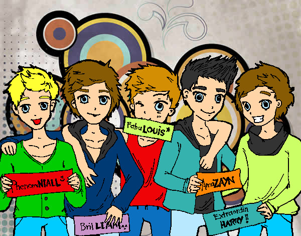 Dibujo Los chicos de One Direction pintado por hapiest