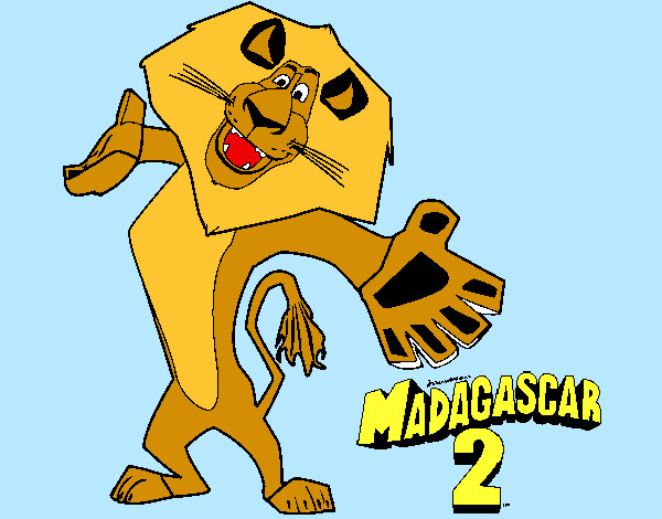 Dibujo Madagascar 2 Alex 2 pintado por miguel1999