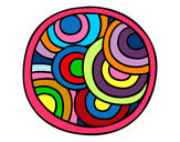 Dibujo Mandala circular pintado por fernanda2