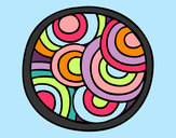 Dibujo Mandala circular pintado por maria01