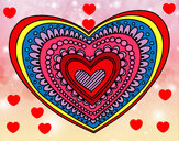 Dibujo Mandala corazón pintado por ronix 