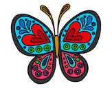 Dibujo Mandala mariposa pintado por adrysweet