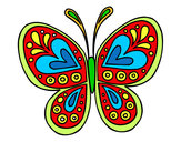 Dibujo Mandala mariposa pintado por AFRODITA22