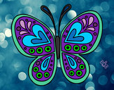Dibujo Mandala mariposa pintado por MaryLou
